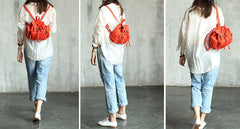 Vintage LEATHER Small WOMENs Backpack School Backpack Travel Backpack FOR WOMEN