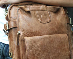 Cool Leather Mens Small Handbag Messenger Bag Shoulder Bag for men