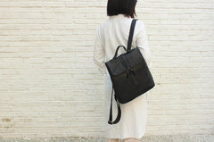 Fashion Black LEATHER WOMEN Backpacks Purse Cute School Backpack FOR WOMEN