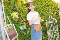 Handmade LEATHER WOMEN Messenger SHOULDER BAG Cute Crossbody Purses FOR WOMEN