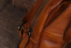 Cool Leather Mens Chest Bag Sling Bag Vintage Leather Sling Bags for Men - EverHandmade