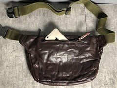 Leather Men Fanny Pack Small Waist Bag Hip Pack Belt Bag Bumbag for Men