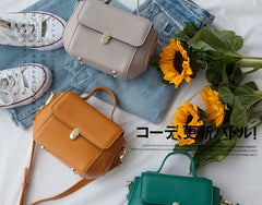 Small Leather Stylish Womens Mini Handbag Doctor Shoulder Bag for Women