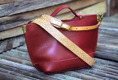 Handmade tote handbag shopper purse leather crossbody bag shoulder bag women - EverHandmade