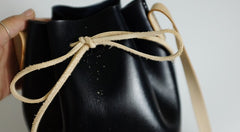 Handmade Leather Small Big Womens Bucket Purse Shoulder Barrel Bag for Women