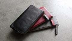 Fashion LEATHER Womens Long Clutch Wallet Zipper Slim Long Wallet FOR Women