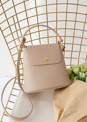 Cute Leather Womens Stylish Bucket Handbag Crossbody Purse Barrel Shoulder Bag for Women