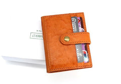 Leather Mens Front Pocket Wallet Card Wallet Small Slim Wallet Change Wallet for Men