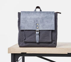 Cool Mens Canvas Backpack Canvas Travel Bag Canvas School Bag for Men