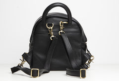 Genuine Leather Cute Backpack Bag Shoulder Bag Red Black Women Leather Purse