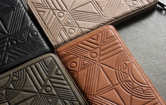Vintage LEATHER Womens Long Wallet Fashion Zipper Long Wallets FOR Women