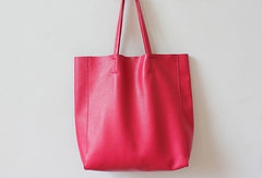 Handmade Vintage Leather Oversize Tote Bag Shoulder Bag Handbag For Women - EverHandmade