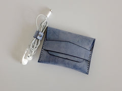 Handmade LEATHER Womens Small Card Wallet Leather Small Coin Change Wallet FOR Women