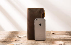 Vintage Cool Mens long Wallet Leather Wallet Long Wallet for Men