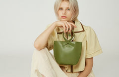 Cute Leather Green Womens Mini Chain Purse Handbag Chain Shoulder Bag for Women
