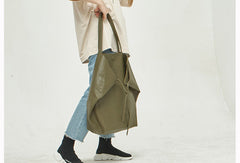 Handmade Genuine Leather Handbag Large Tote Bag Shopper Bag Shoulder Bag Purse For Women