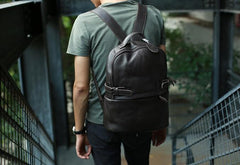 Mens Leather Backpack Cool Travel Backpacks Laptop Backpack for men