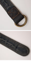 Slim Mens Double Loops Denim Belt Denim Blue Belts Vintage Denim Belt For Men Women