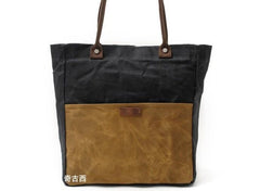 Mens Waxed Canvas Tote Bag Canvas Shopper Bag Canvas Shoulder Bag for Men