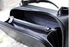 Handmade black purse leather crossbody bag purse shoulder bag for women - EverHandmade