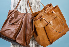 Handmade Genuine Leather Handbag Tote Large Shopper Bag Purse Handbag Shoulder Bag Purse For Women - EverHandmade