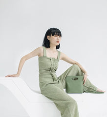 Cute Green Black Leather Womens Mini Crossbody Purse Shoulder Bag for Women