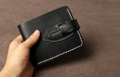 Handmade Leather Mens Cool Slim Leather Small Wallet Men billfold Wallets for Men
