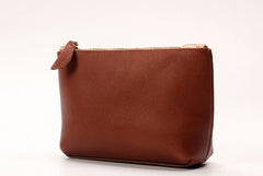 Vintage LEATHER Womens Zipper Wallet Change Wallet Makeup Pouches FOR Women