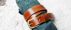 Handmade Leather Brown Mens Belt Leather Belt for Men