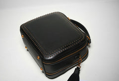 Genuine Leather handbag rivet bag tassels shoulder bag for women leather bag - EverHandmade