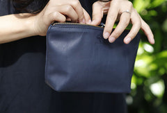 Genuine Leather Long Wallet Zipper Clutch Wallet Coin Change Makeup Wallet Purse For Women