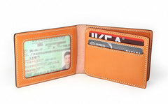 Leather Mens Slim license Wallet Card Wallets Slim Wallet Front Pocket Wallet for Men