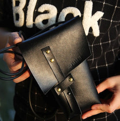 Handmade LEATHER WOMEN Cell Phone Saddle SHOULDER BAG Small Crossbody Purse FOR WOMEN