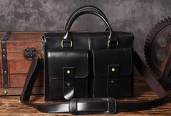 Handmade leather men Briefcase messenger vintage shoulder laptop bag vintage bag