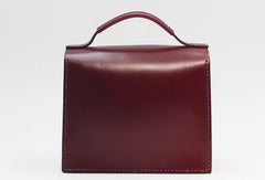 Handmade Leather Handbag Square Purse Crossbody Shoulder Bag for Girl Women Lady - EverHandmade