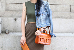Handmade handbag satchel purse leather crossbody bag shoulder bag women