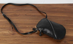 Handmade Genuine Leather Mens Cool Chest Bag Sling Bag Crossbody Bag Travel Bag Hiking Bag for men