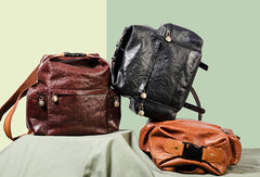 Handmade Genuine Cute Leather Backpack Bag Shoulder Bag Leather Purse For Women - EverHandmade