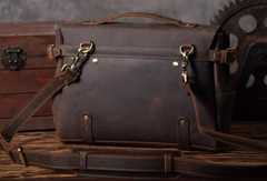 Handmade leather mens Briefcases Messenger bags Vintage Laptop Briefcases Business Briefcases - EverHandmade
