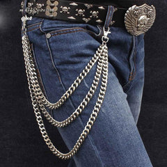 Cool Punk Mens Tri Pants Chain wallet Chain Biker Wallet Chain jeans chain jean chain For Men