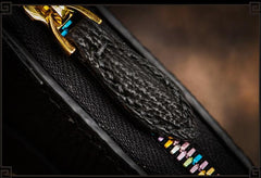 Handmade Leather Small Tooled Mens Cool billfold Wallet Chain Wallets Biker Wallet for Men
