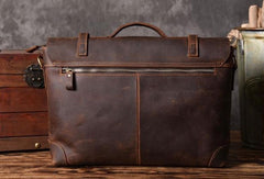 Handmade Cool leather mens Briefcases vintage laptop Briefcase Business Briefcase - EverHandmade
