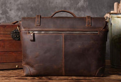 Handmade Cool leather mens Briefcases vintage laptop Briefcase Business Briefcase