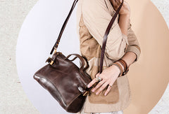 Handmade Genuine Leather Handbag Bag Messenger Bag Crossbody Bag Shoulder Bag Purse For Women - EverHandmade
