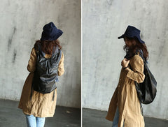 Vintage Black WOMENs LEATHER Hobo Handbag Fashion Hobo Shoulder Bag FOR WOMEN