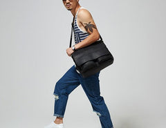 Handmade Leather Mens Cool Shoulder Bags Messenger Bag for men