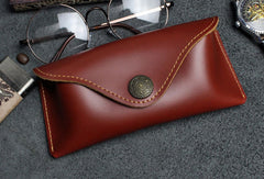 Handmade Glasses Case Sungalsses Eyeglasses Leather Carved Floral Leather For Men Women - EverHandmade