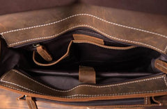 Vintage Brown Leather Mens Backpack Satchel Backpack School Backpack for men