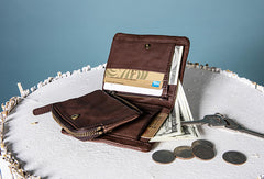 Handmade Genuine Leather Wallet billfold Leather Wallet Slim Bifold Wallet Bag For Women - EverHandmade