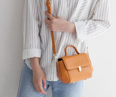 Small Leather Stylish Womens Mini Handbag Doctor Shoulder Bag for Women